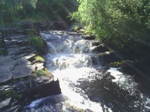 waterfall nearby Sunrise Farm